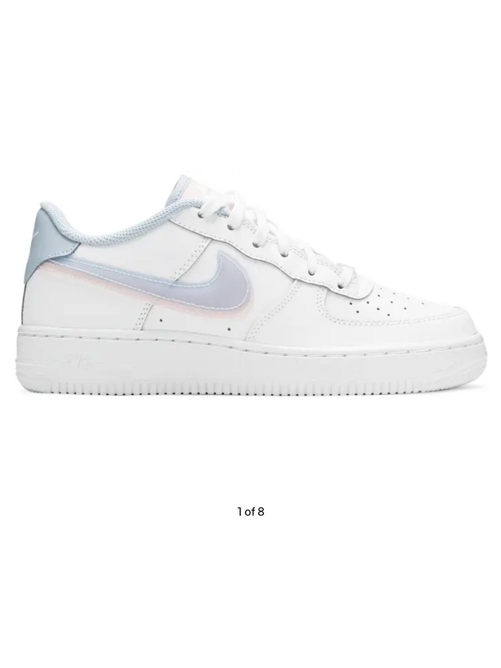 Nike Air Force 1 LV8 Double Swoosh Sneakers Size 6Y